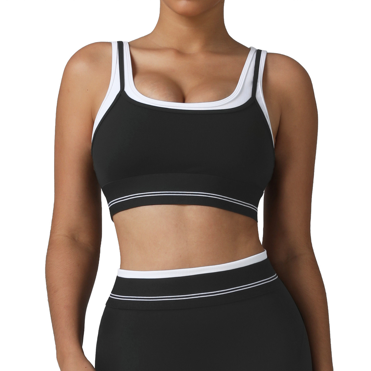 Sujetador deportivo con soporte acolchado, sujetador de yoga para mujer, chaleco de fitness con almohadillas integradas, top de entrenamiento con relleno fijo