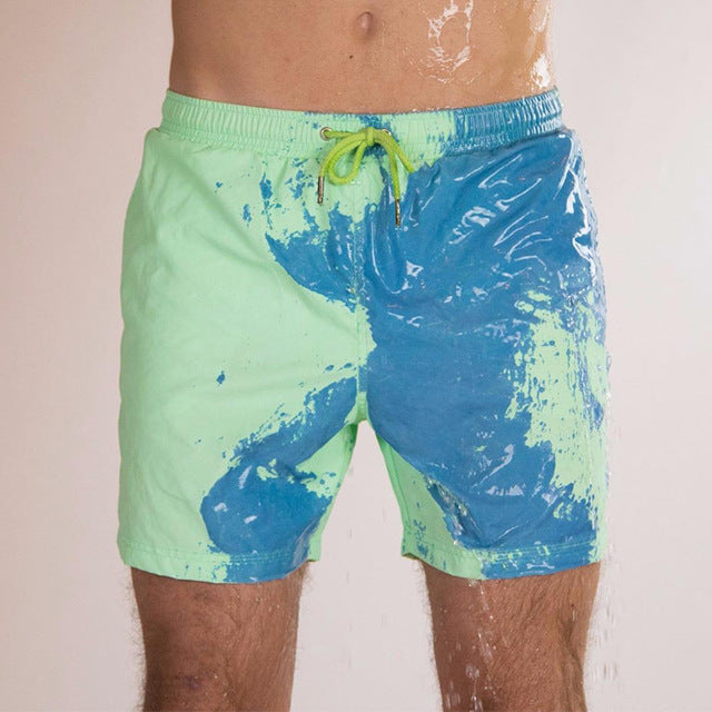 Pantalón corto de baño con cambio de color para hombre