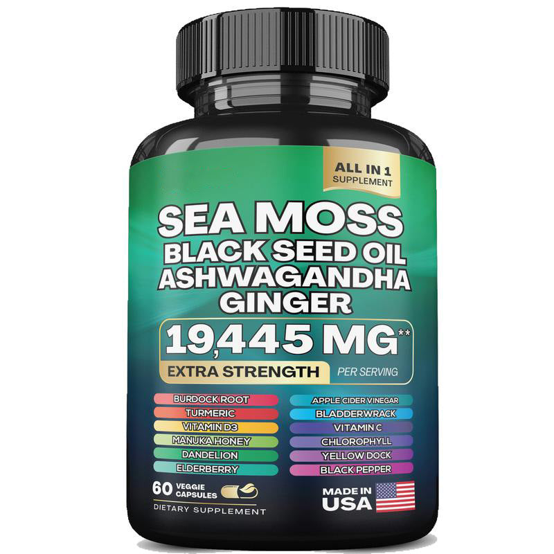 Cápsulas 2 en 1 Musgo Marino, Shilajit y Colágeno