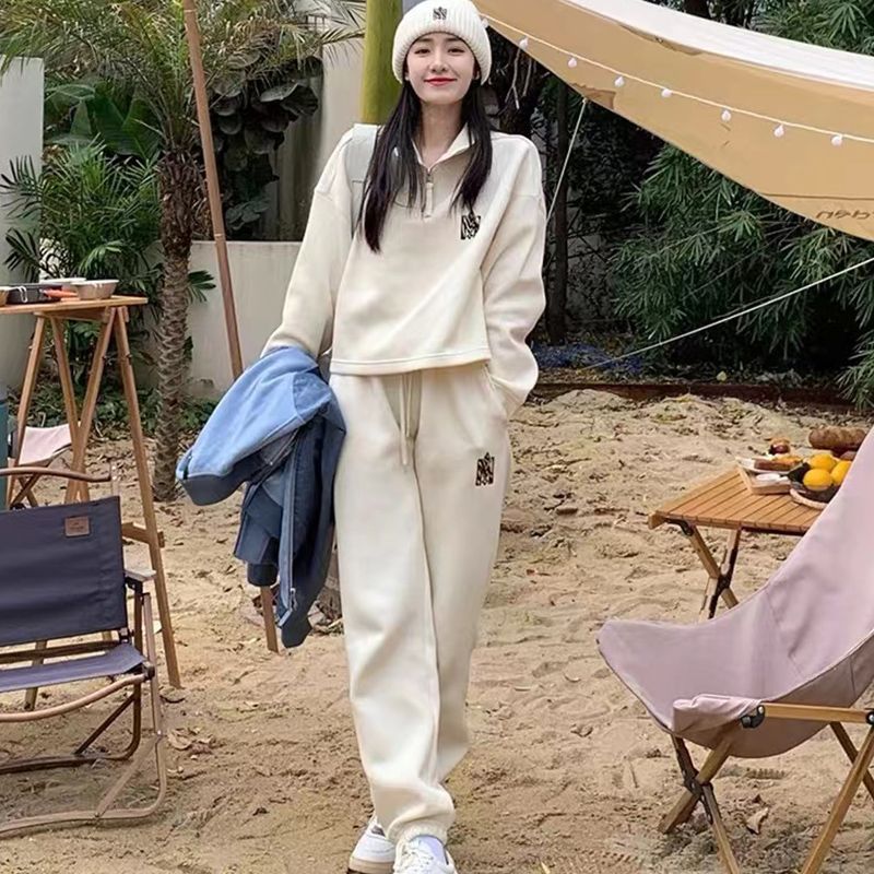 Fashionable  Loose Casual Women's Tracksuit Set Spring Trendy Streetwear Sweatshirt Two-Piece Outfit