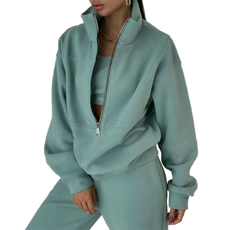Conjunto deportivo de dos piezas con sudadera para mujer