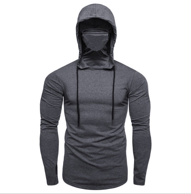 Sudadera con capucha de manga larga para hombre, fitness y gaming