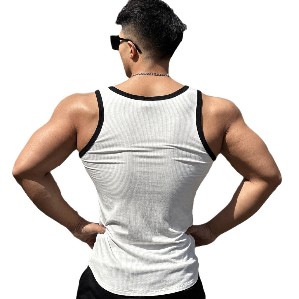 Camiseta de tirantes deportiva para hombre, estilo fitness, ideal para verano, entrenamiento al aire libre y uso casual.