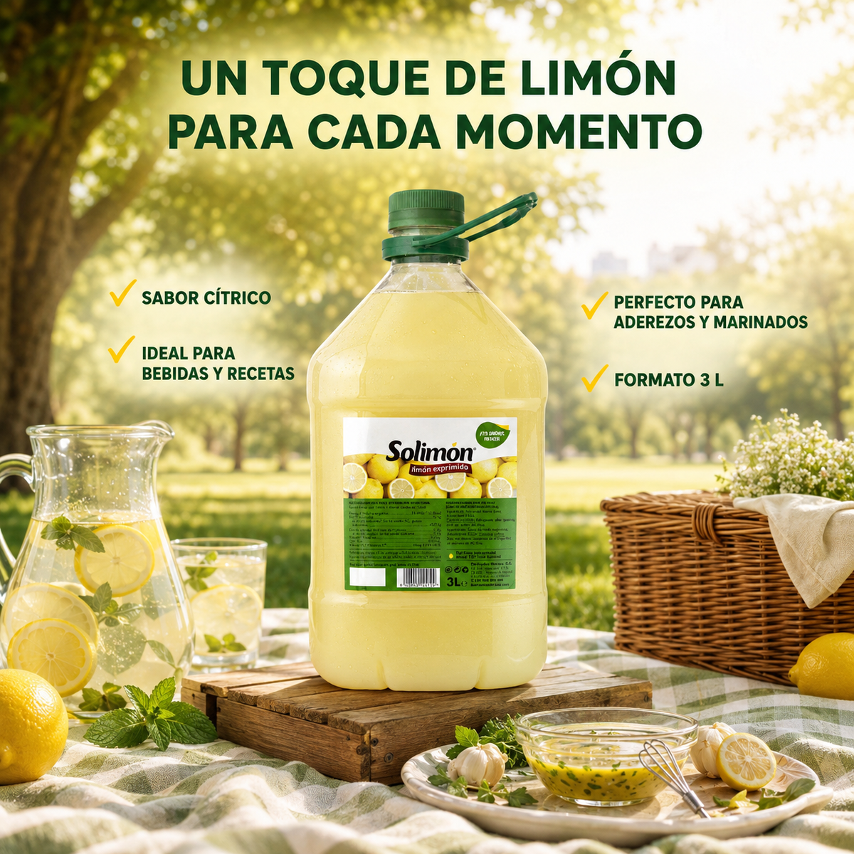 Zumo de Limón Exprimido 100% Natural - Solimon