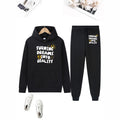 Cute Bear Print Fleece Hoodie Set for Women, Casual Loose Fit, Comfortable Tracksuit, Soft and Warm Sweatshirt
