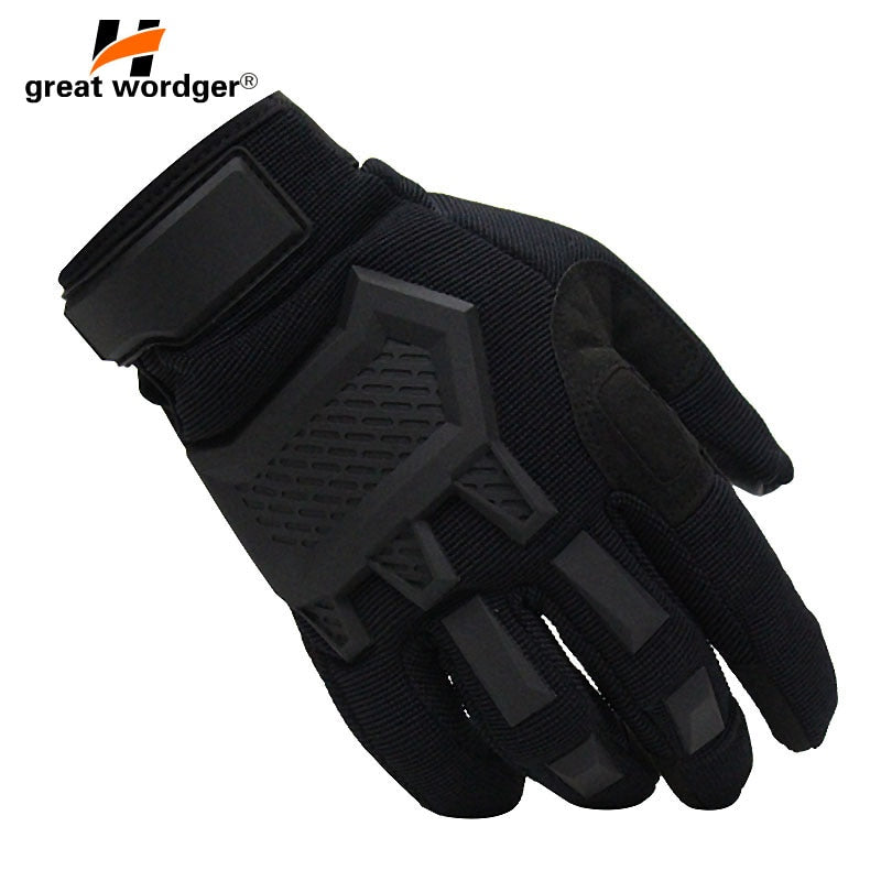 Guantes tácticos de pantalla táctil para Airsoft, Paintball, uso militar, fuerzas armadas, senderismo, bicicleta, gimnasio, antideslizantes, de dedo completo para hombre