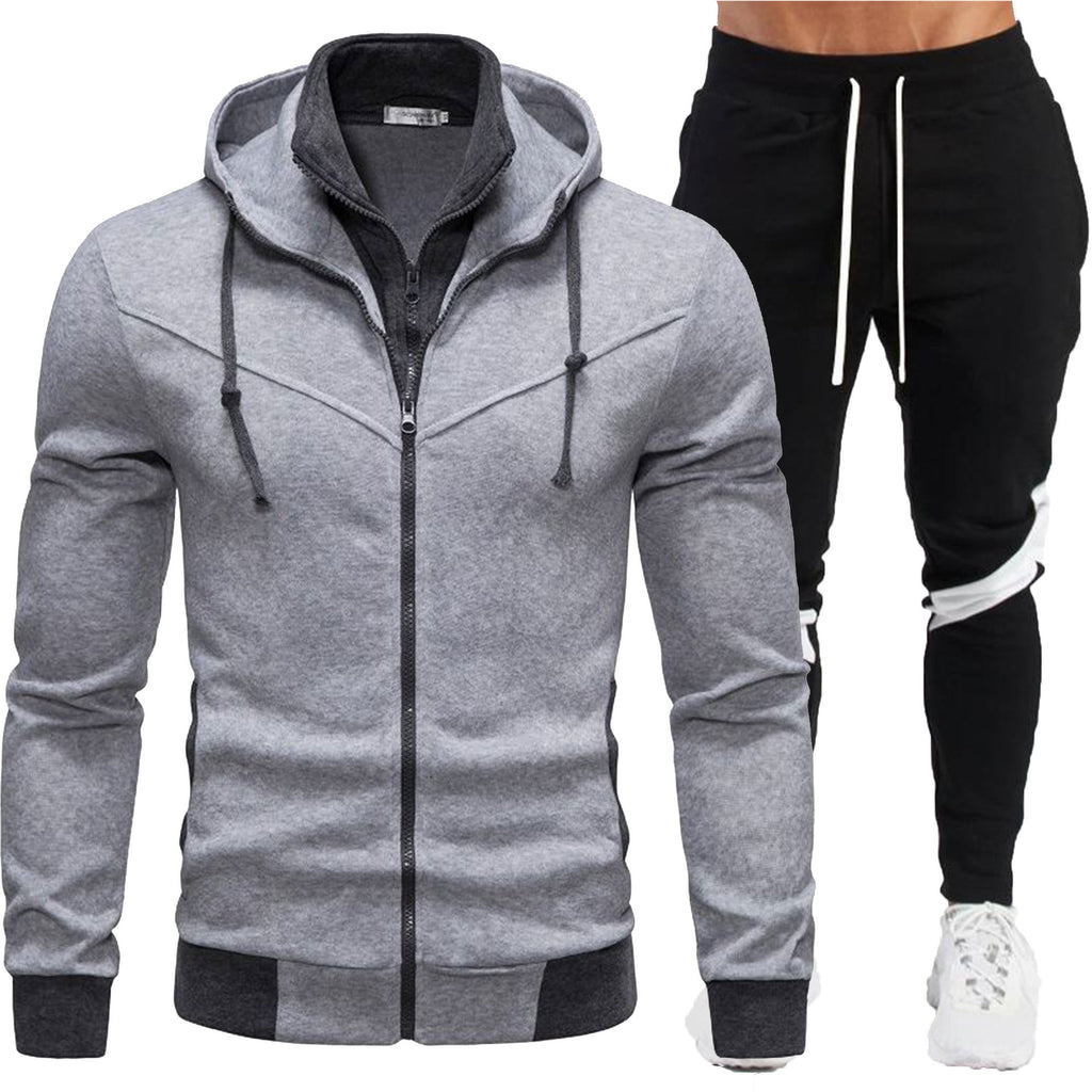 Conjunto deportivo de chaqueta con capucha y pantalón para hombre