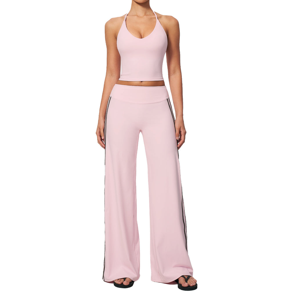 Conjunto de yoga para mujer con escote en V y espalda descubierta