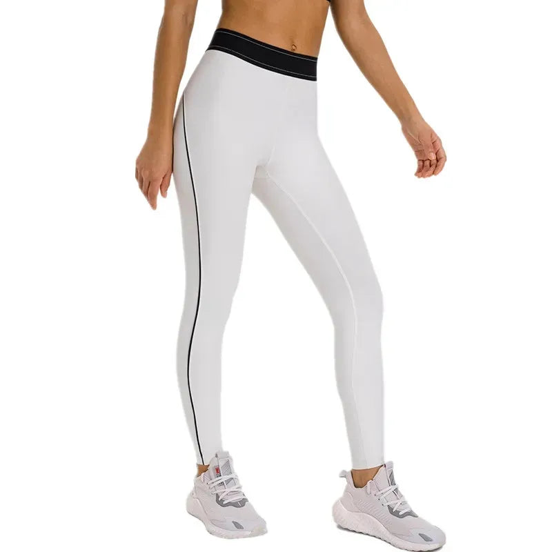 Pantalones deportivos de cintura alta y efecto push-up para mujer, leggings elásticos de fitness, leggings de compresión para gimnasio, secado rápido