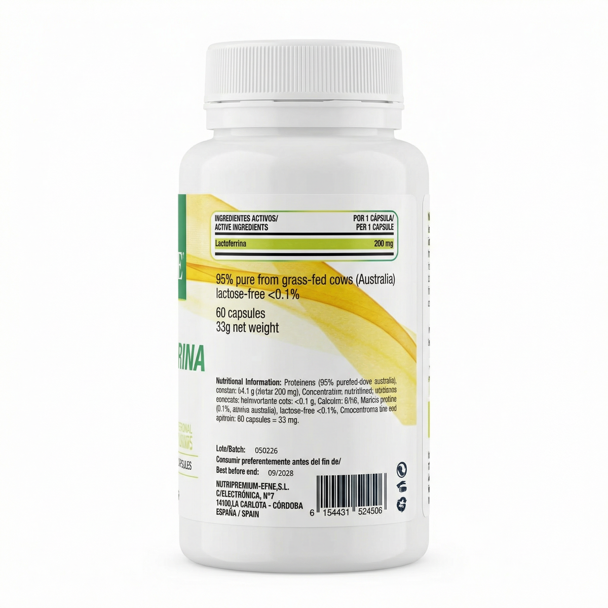 Lactoferrina 200 mg EFNE – El Elixir de Protección Celular e Inmune