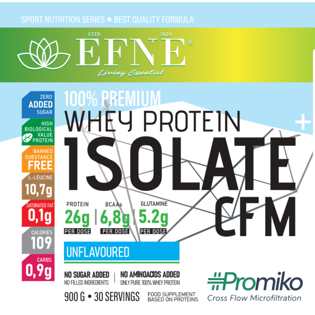 Proteína Isolate EFNE – Sin Sabor, 100% pura