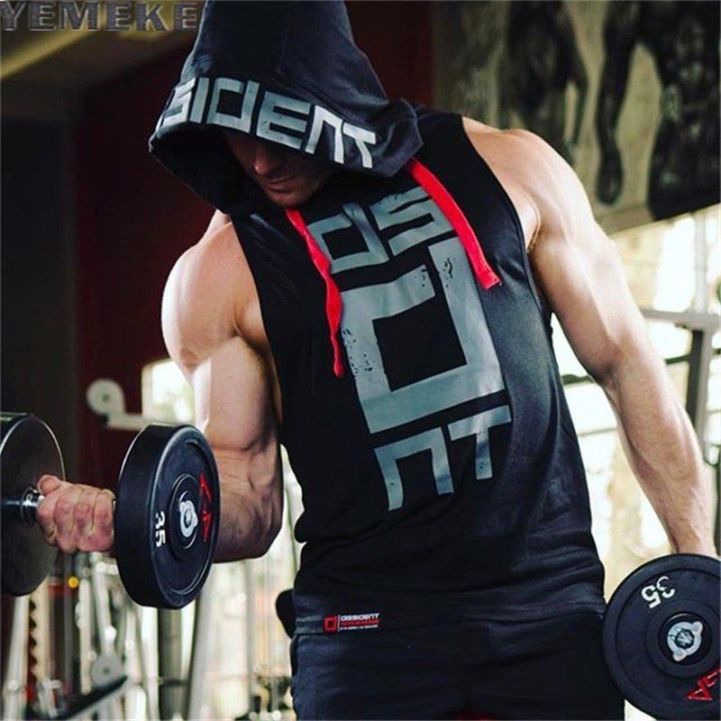 Camiseta de tirantes de algodón para entrenamiento de hombre