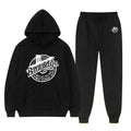 Conjunto de sudadera con capucha para hombre, conjunto de chándal de forro polar, ropa deportiva informal