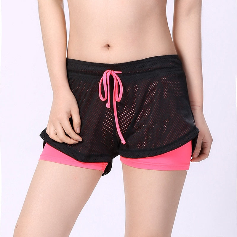 Sport Shorts Women Fitness Clothes Summer Mesh Workout Lulu Running Gym Yoga Shorts