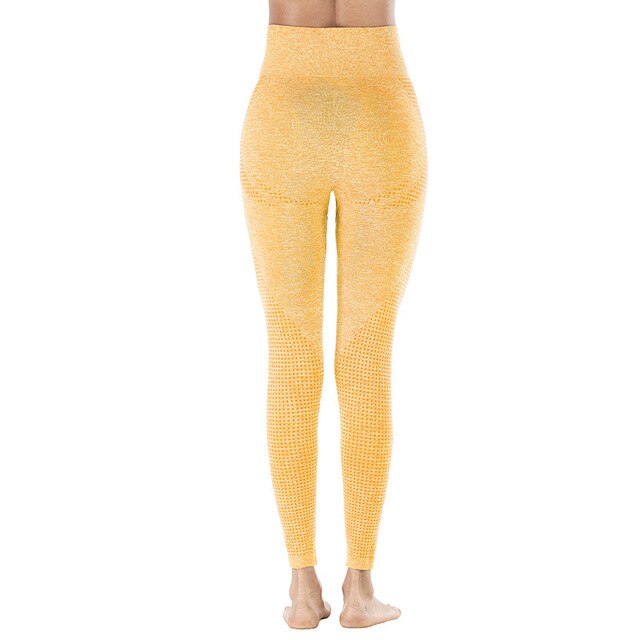 Leggings deportivos de yoga de cintura alta, sin costuras, para mujer, ideales para fitness, yoga, correr y ejercicio.