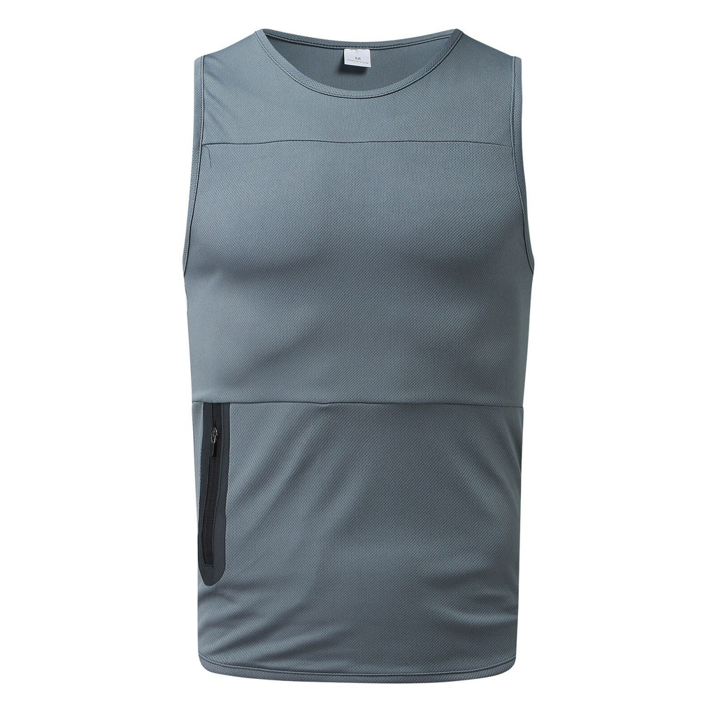Camiseta de tirantes deportiva para hombre con bolsillo