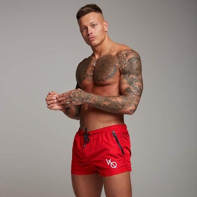 Pantalones cortos deportivos de hombre para gimnasio, de secado rápido, a rayas, para CrossFit, ropa de gimnasio para hombre, fútbol, tenis, entrenamiento, playa