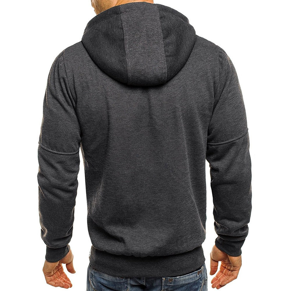 Nueva sudadera con capucha, cárdigan y chaqueta con capucha de jacquard para deportes, fitness y ocio de hombre