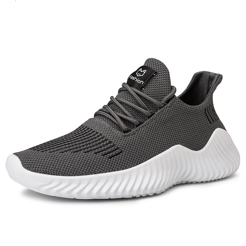 Zapatillas de hombre de alta calidad, transpirables, de moda, color blanco, para gimnasio, informales, ligeras, para caminar, calzado de tallas grandes.