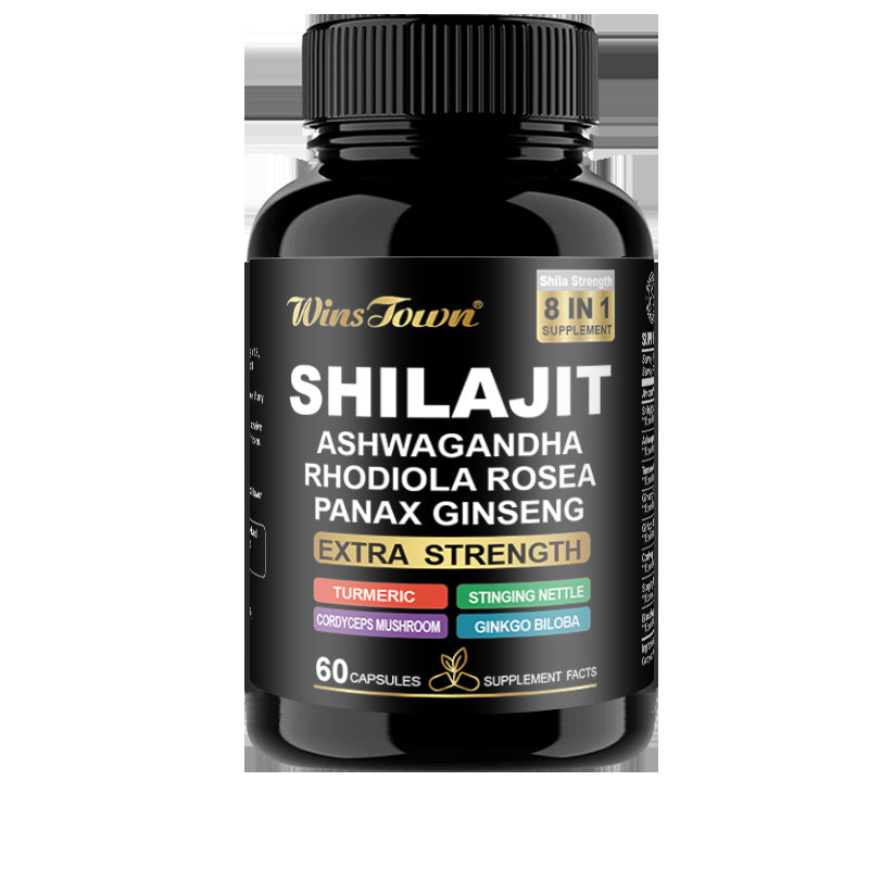 Cápsulas de shilajit del Himalaya con ashwagandha