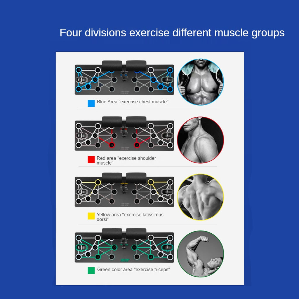 Tabla de flexiones con bandas de resistencia de látex, entrenador muscular, tabla de soporte para flexiones, equipo de gimnasio en casa