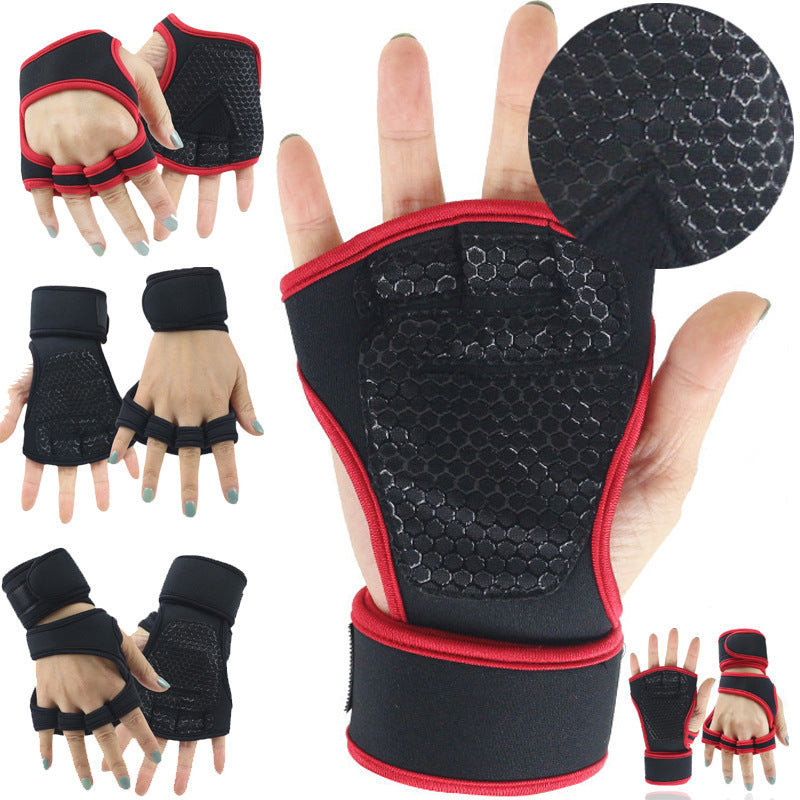 Logotipo personalizado, alta calidad, hombres, mujeres, antideslizantes, guantes de levantamiento de pesas, guantes de gimnasio, guantes de fitness