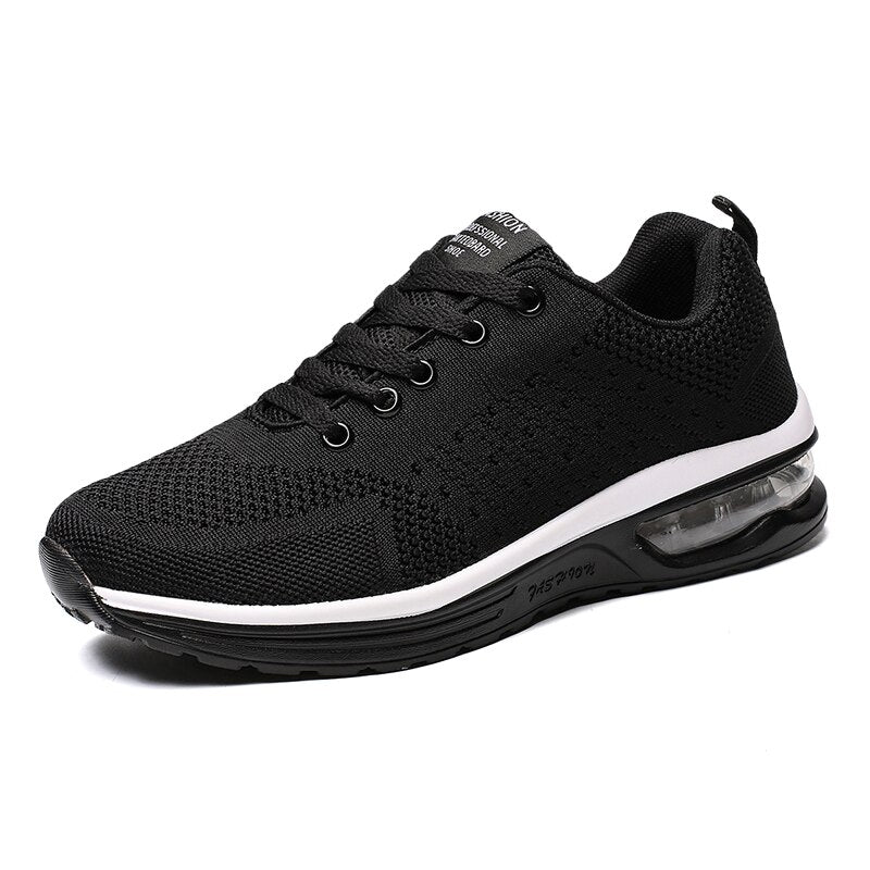 Zapatillas de running para hombre transpirables y ligeras, calzado deportivo para mujer, zapatillas planas para gimnasio con amortiguación de aire para parejas