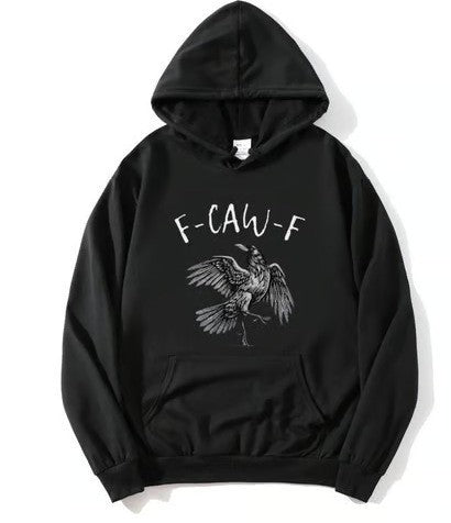 Sudadera con capucha y estampado de cuervo para hombre, ropa deportiva casual