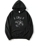 Sudadera con capucha y estampado de cuervo para hombre, ropa deportiva casual