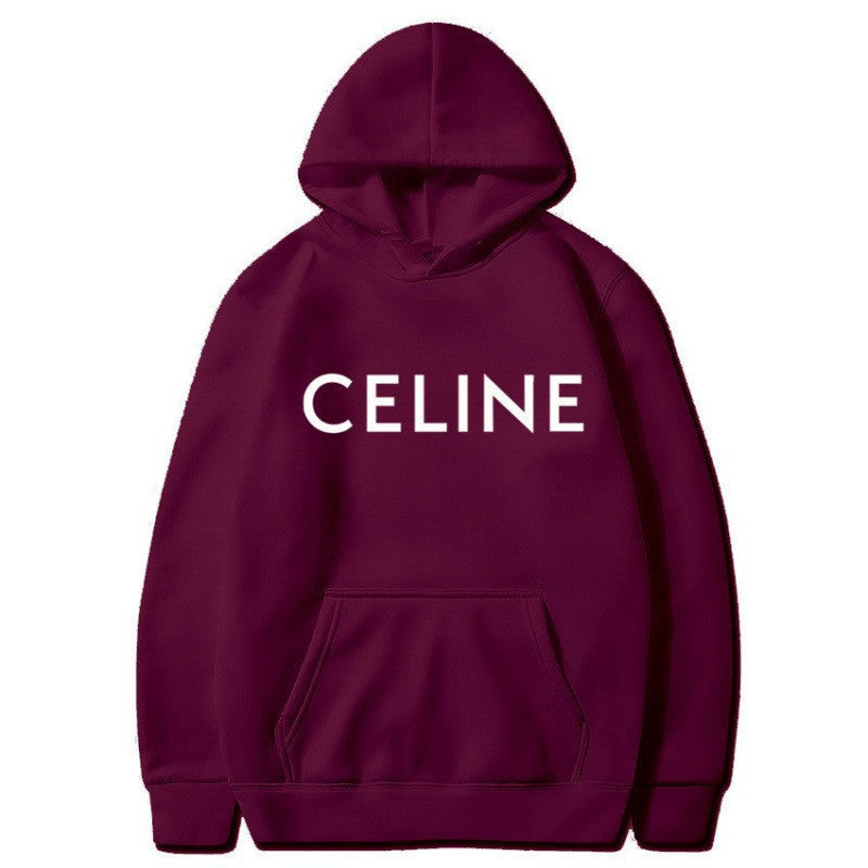 Sudadera con capucha estampada de corte holgado