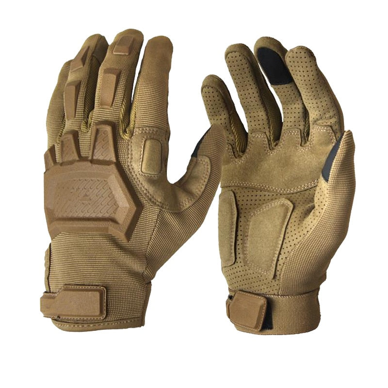 Guantes tácticos de pantalla táctil para Airsoft, Paintball, uso militar, fuerzas armadas, senderismo, bicicleta, gimnasio, antideslizantes, de dedo completo para hombre