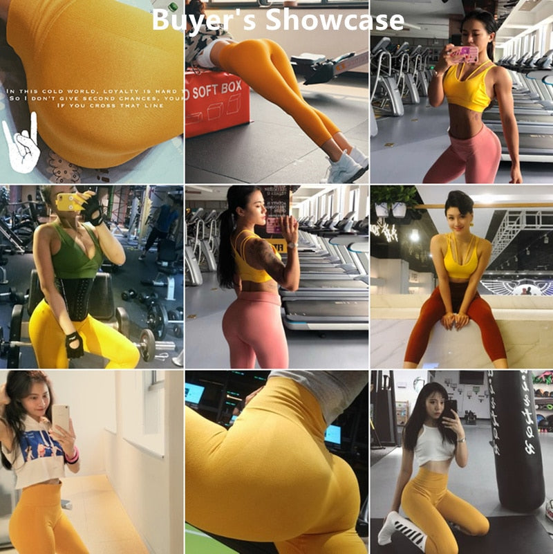 Leggings capri de yoga sin costuras para mujer