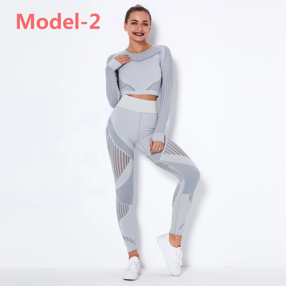 Conjunto deportivo sin costuras para mujer con leggings