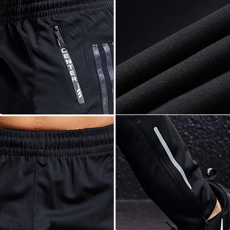 Pantalón deportivo de hombre para correr y entrenar, con bolsillos con cremallera
