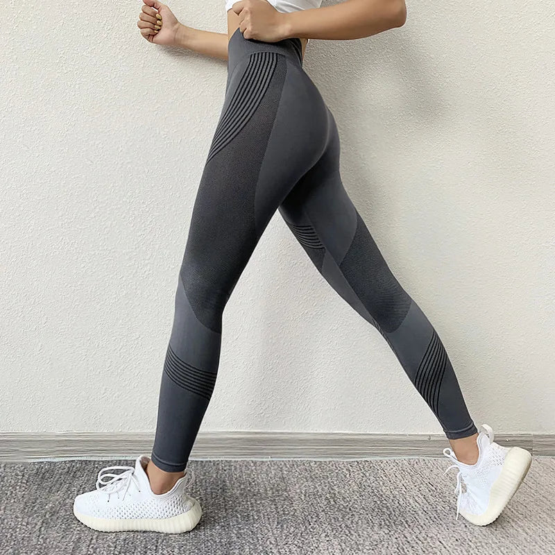 SVOKOR Leggings de Mujer de Cintura Alta, Leggings de Gimnasio con Efecto Push-Up, Leggings Deportivos de Secado Rápido, Elásticos, para Fitness