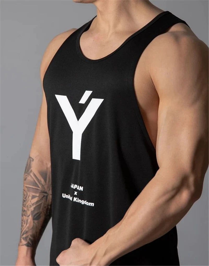 Camiseta de tirantes de malla para entrenamiento de hombre