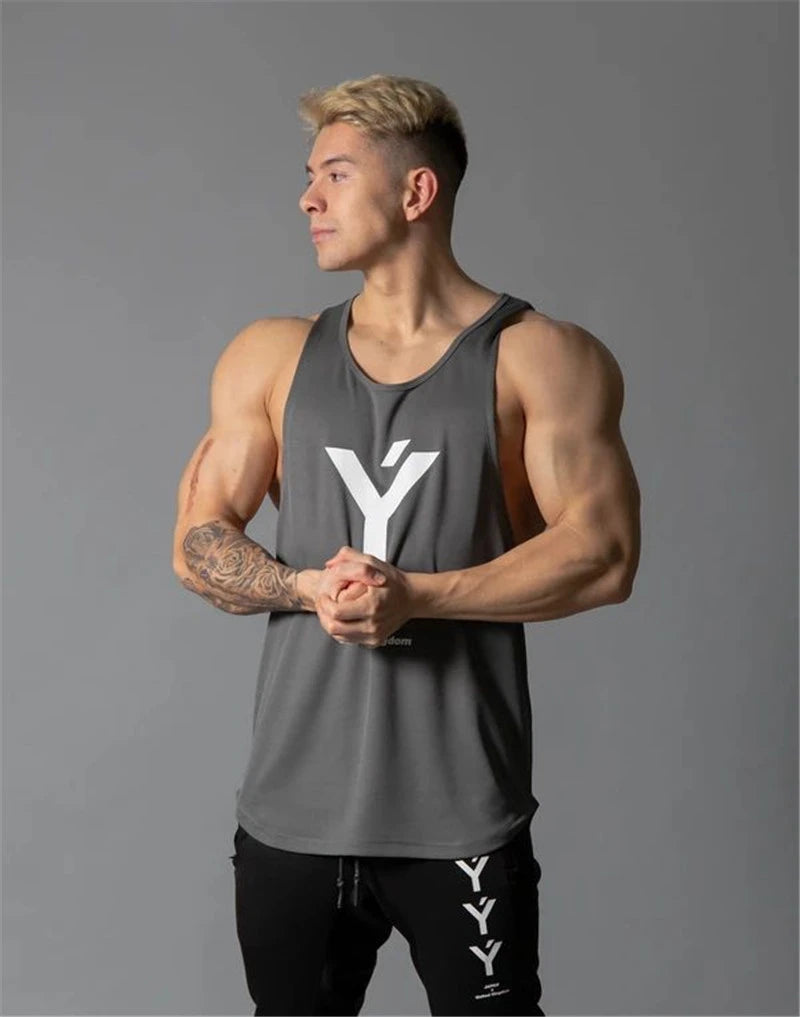 Camiseta de tirantes de malla para entrenamiento de hombre