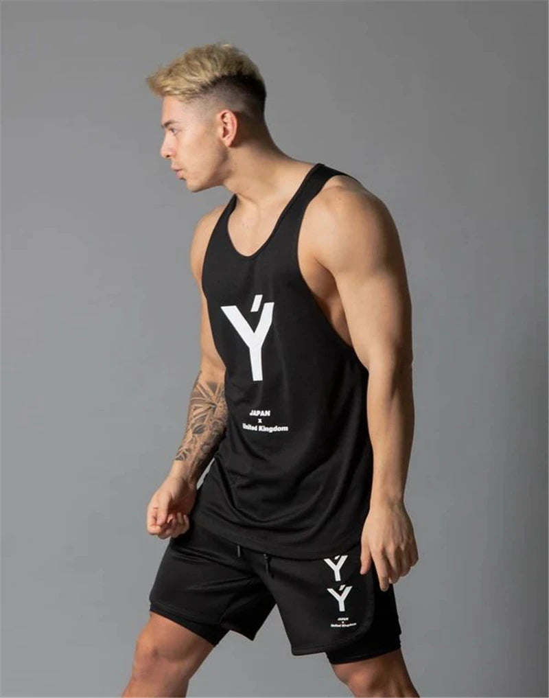 Camiseta de tirantes de malla para entrenamiento de hombre