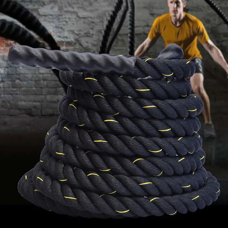 Cuerda de saltar pesada, cuerda para ejercicio, cuerdas de batalla para hombres y mujeres, entrenamientos de cuerpo completo, entrenamiento de potencia, desarrollo de fuerza y musculación
