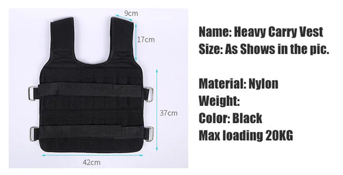 Chaleco lastrado de 30 kg para boxeo, entrenamiento con pesas, gimnasio, equipo de fitness, chaqueta de cintura ajustable, ropa de arena