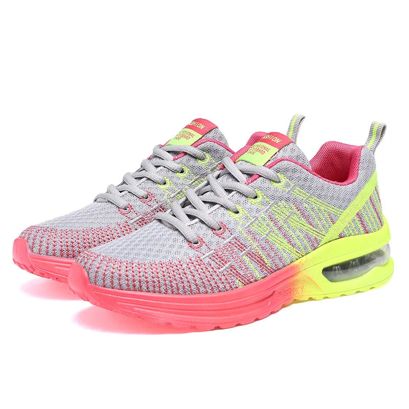 Sport Women Cushion Sports Shoes Outdoor Breathable Rose Mesh Sneakers Woman Athletic Cushioning Running Shoe Trainers
