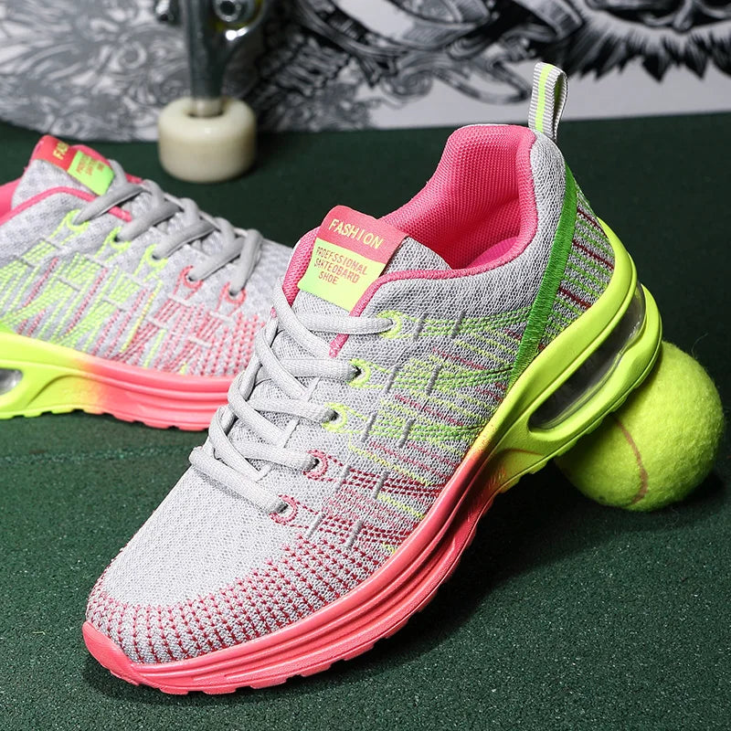 Sport Women Cushion Sports Shoes Outdoor Breathable Rose Mesh Sneakers Woman Athletic Cushioning Running Shoe Trainers