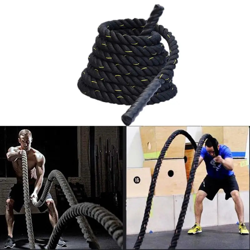 Cuerda de saltar pesada, cuerda para ejercicio, cuerdas de batalla para hombres y mujeres, entrenamientos de cuerpo completo, entrenamiento de potencia, desarrollo de fuerza y musculación