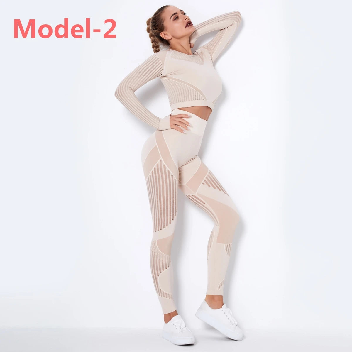 Conjunto deportivo sin costuras para mujer con leggings