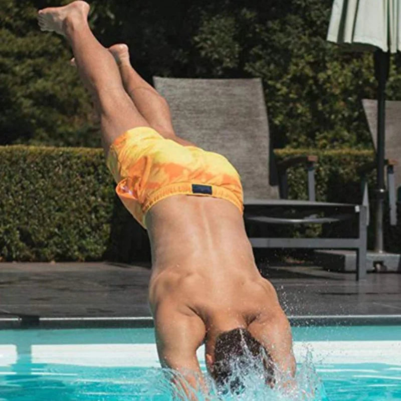 Pantalón corto de baño con cambio de color para hombre