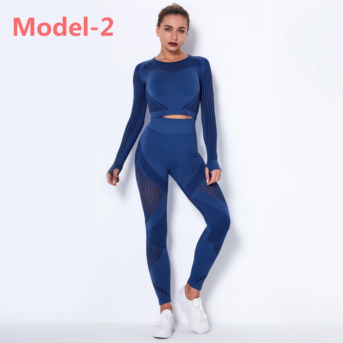 Conjunto deportivo sin costuras para mujer con leggings