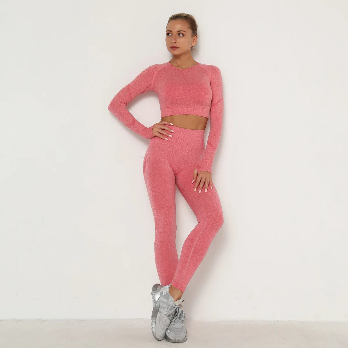 Conjunto deportivo sin costuras para mujer