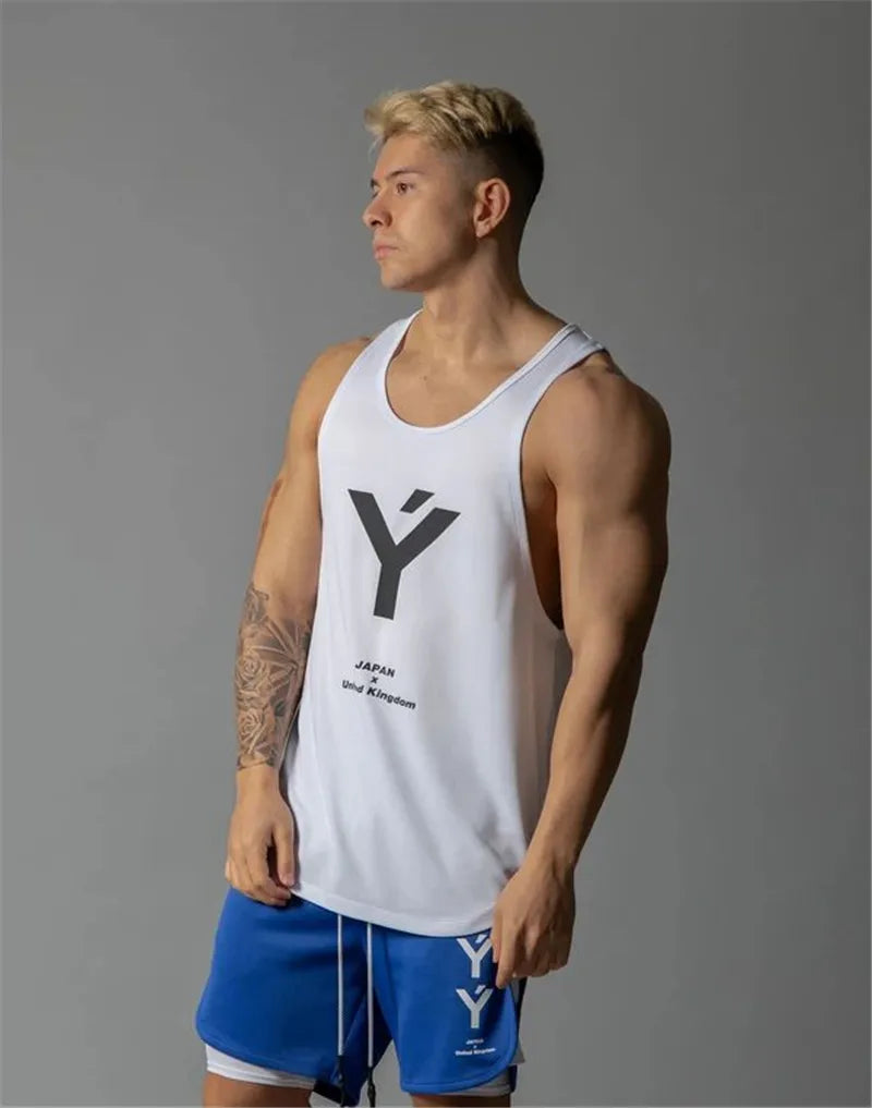 Camiseta de tirantes de malla para entrenamiento de hombre