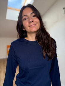 Camiseta básica premium de algodón orgánico – Manga larga mujer