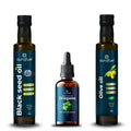 Mediterranean Trio: Black seed & olive oil with oregano oil-0